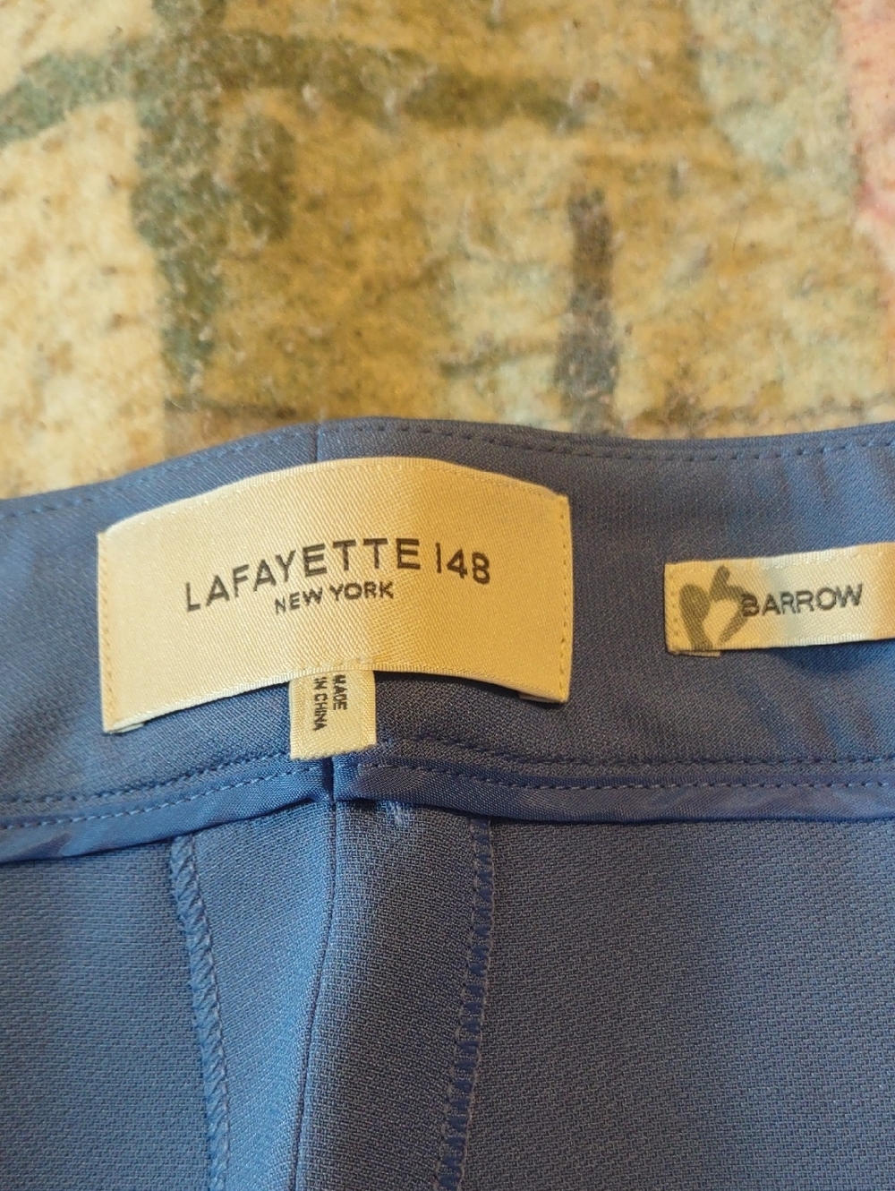 Lafayette 148 New York Tailored Straight-Leg Dress Pants - Blue size 18 - Picture 6 of 7